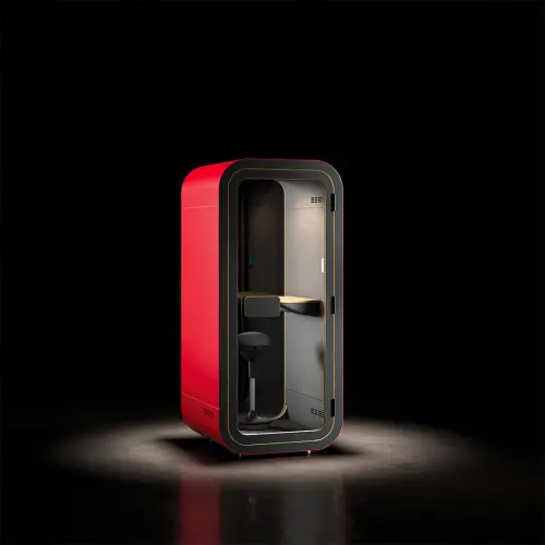 ACOUSTIC SPACE 100, akustický box 2200x1000x990 mm, červená/černá